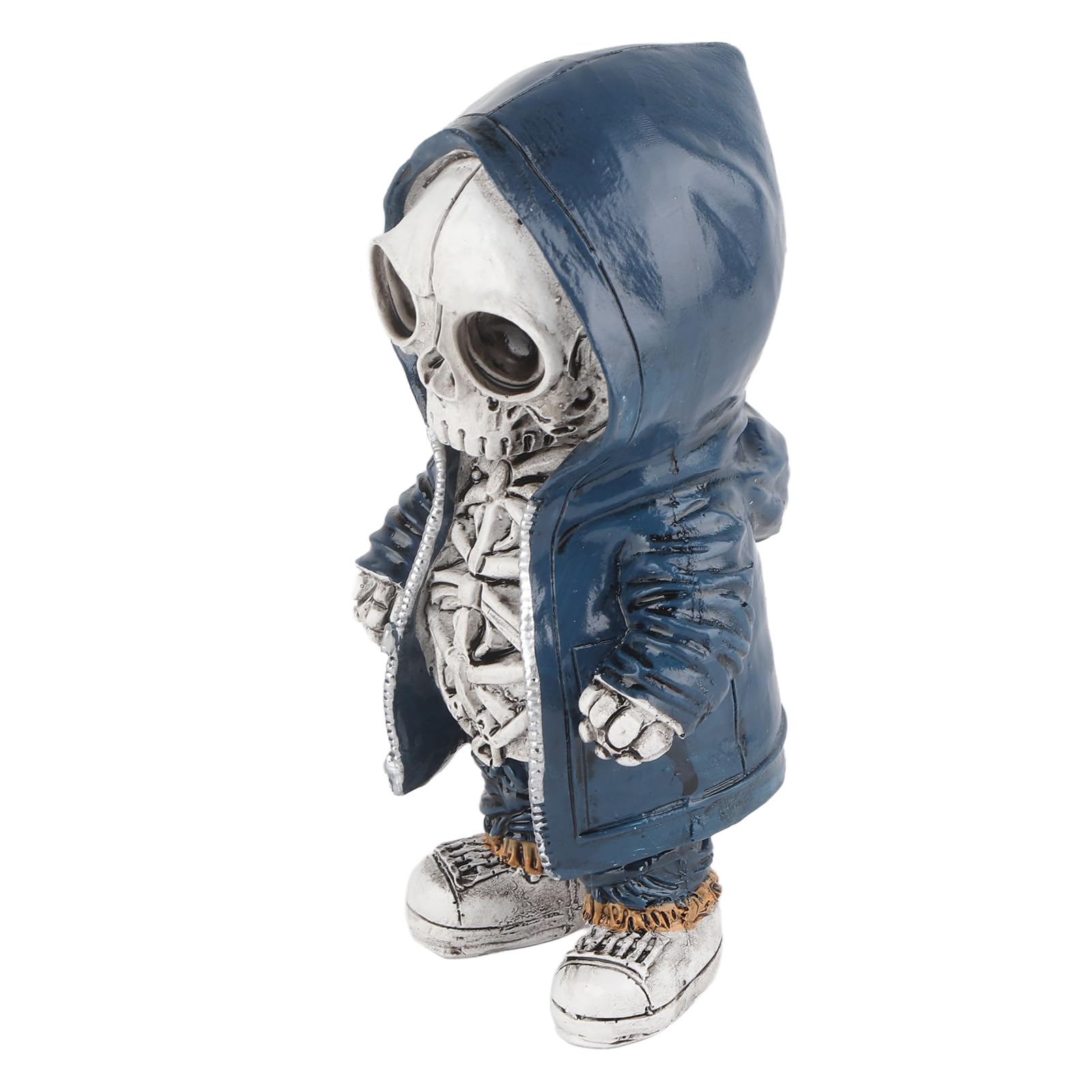 Jelquix Skeleton Figurines Exquisite Resin Design for Home Party Decor and Desk Display 4x5.5x13.5cm (C)