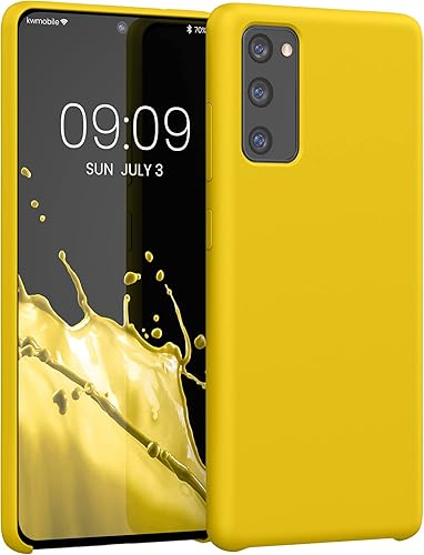 Miniatura 1 de kwmobile Funda compatible con Samsung Galaxy S20 FE - Funda de silicona TPU con acabado suave - Amarillo radiante