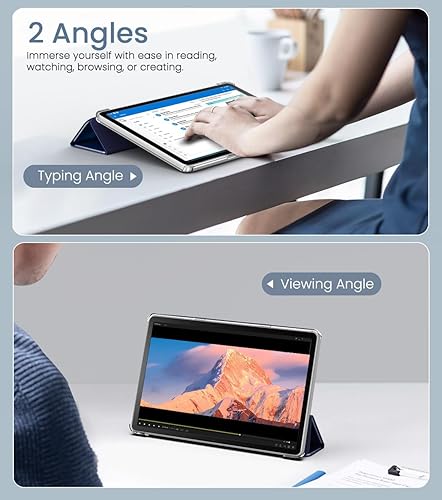 Miniatura 4 de MoKo Funda compatible con tablet Tienda Kindle Fire Max 11 (13 generación, versión 2023) de 11 pulgadas, funda delgada de piel sintética con soporte