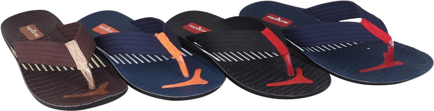 Men's Set of 4 stylish flip flop slipper/Pu Slipper/ChappalSlipper Combo-4-parent-picture-14