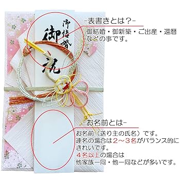 Amazon | 祝儀袋 代筆 代筆無料 結納屋 結婚お祝い 出産祝い