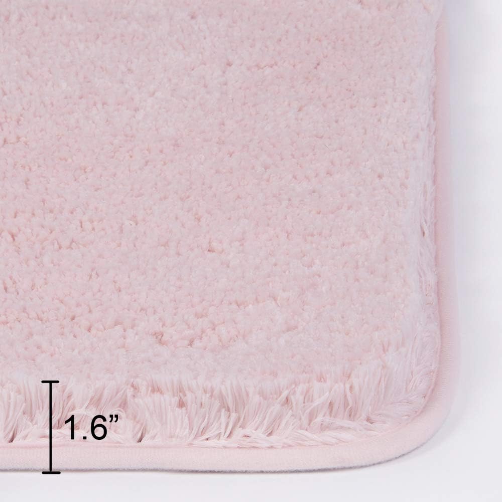 Walensee Bathroom Rug Non Slip Bath Mat for Bathroom (16 x 24, Blush) Water Absorbent Soft Microfiber Shaggy Bathroom Mat Machine Washable Bath Rug for Bathroom Thick Plush Rugs for Shower : Home & Kitchen