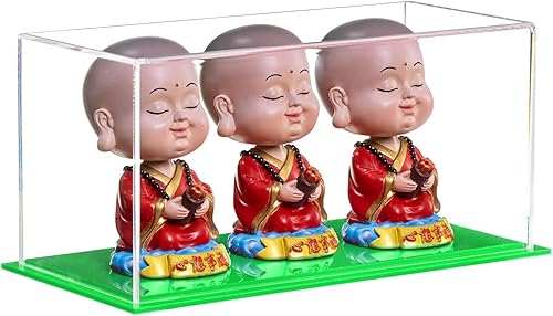 Vista 470 de Better Display Cases Versátil vitrina de acrílico transparente - Caja rectangular grande con base blanca 18" x 12" x 3" (BK09)