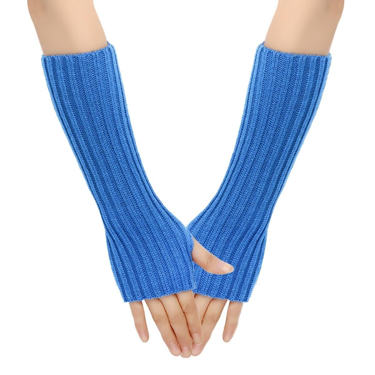 Guantes Viento Deportivos Guantes De Punto Sin Dedos Cálidos Invierno Ropa Con Agujero For El Pulgar Regalos De Invierno