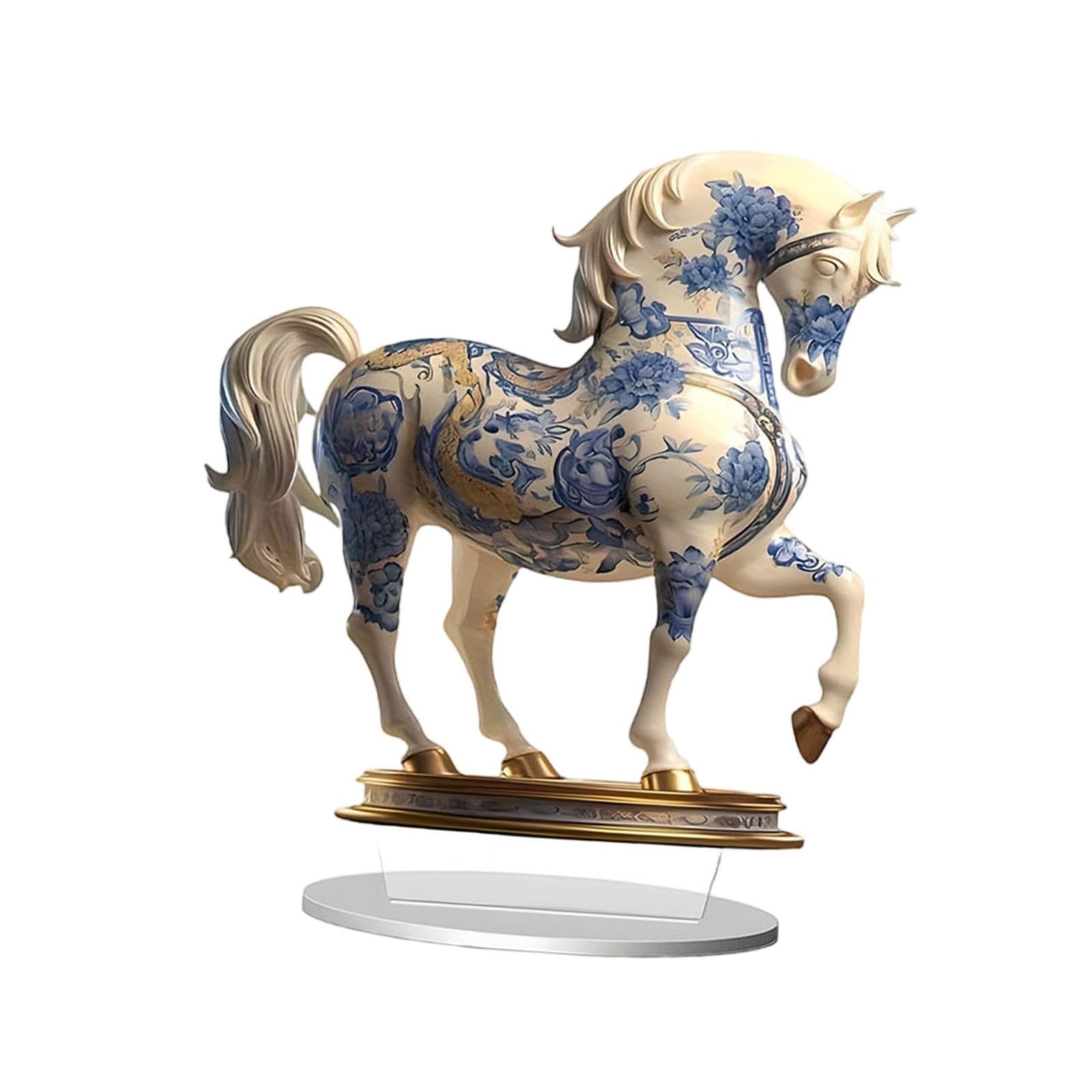 Cheval 2D ornement acrylique haut de gamme style B