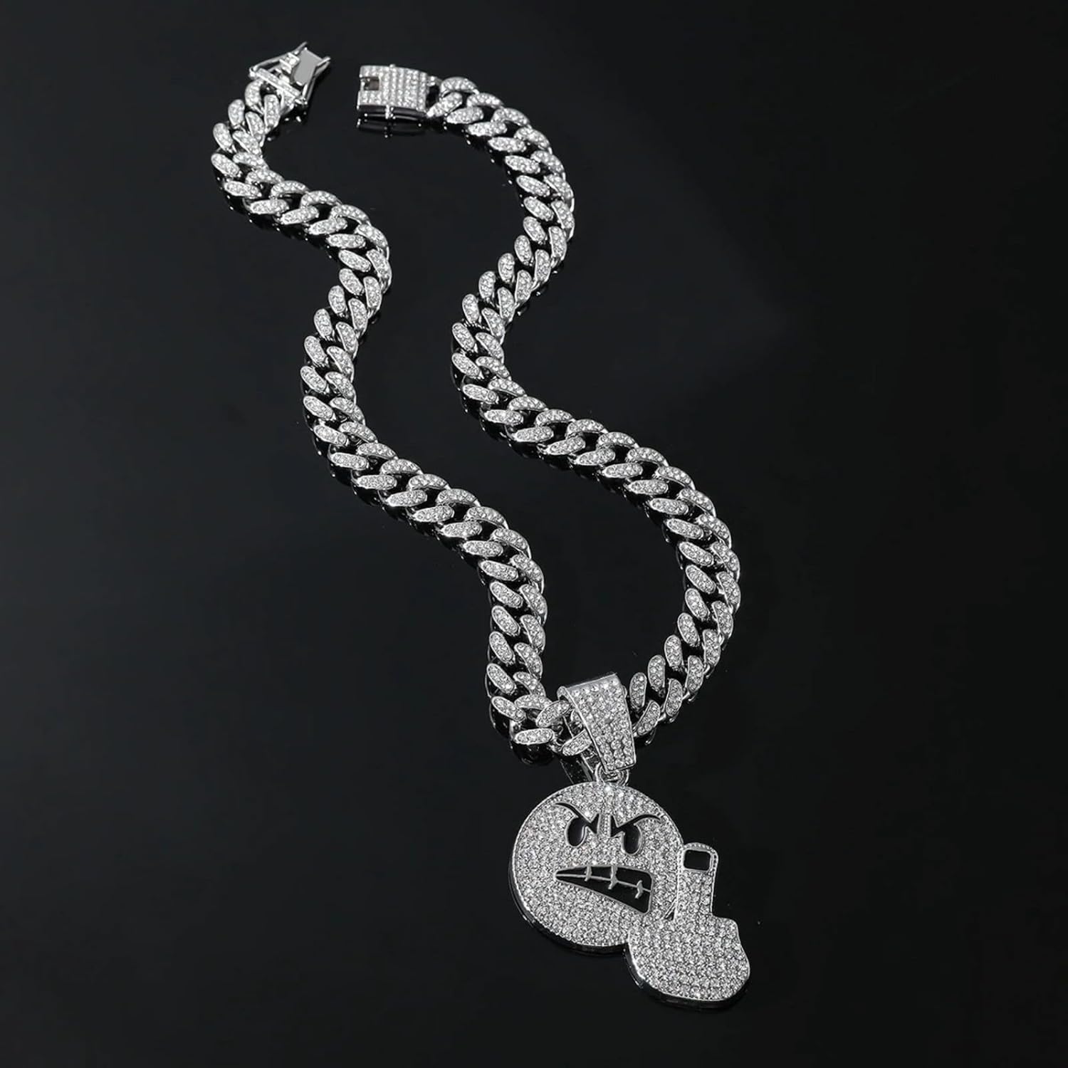 EDINGM Miami Cuban Link Chain for Men, Gold/Silver Plated Diamond Necklace, Iced Out Hip Hop Jewelry Gift - Image 4