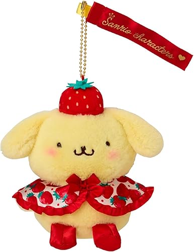 Amazon.co.jp_ サンリオ(SANRIO) マスコットホルダー（いちご新聞50周年） ポムポムプリン ポリエステル・ナイロン・スチール 対象年齢6才以上 玩具 ストラップ 839019 _ 文房具・オフィス用品