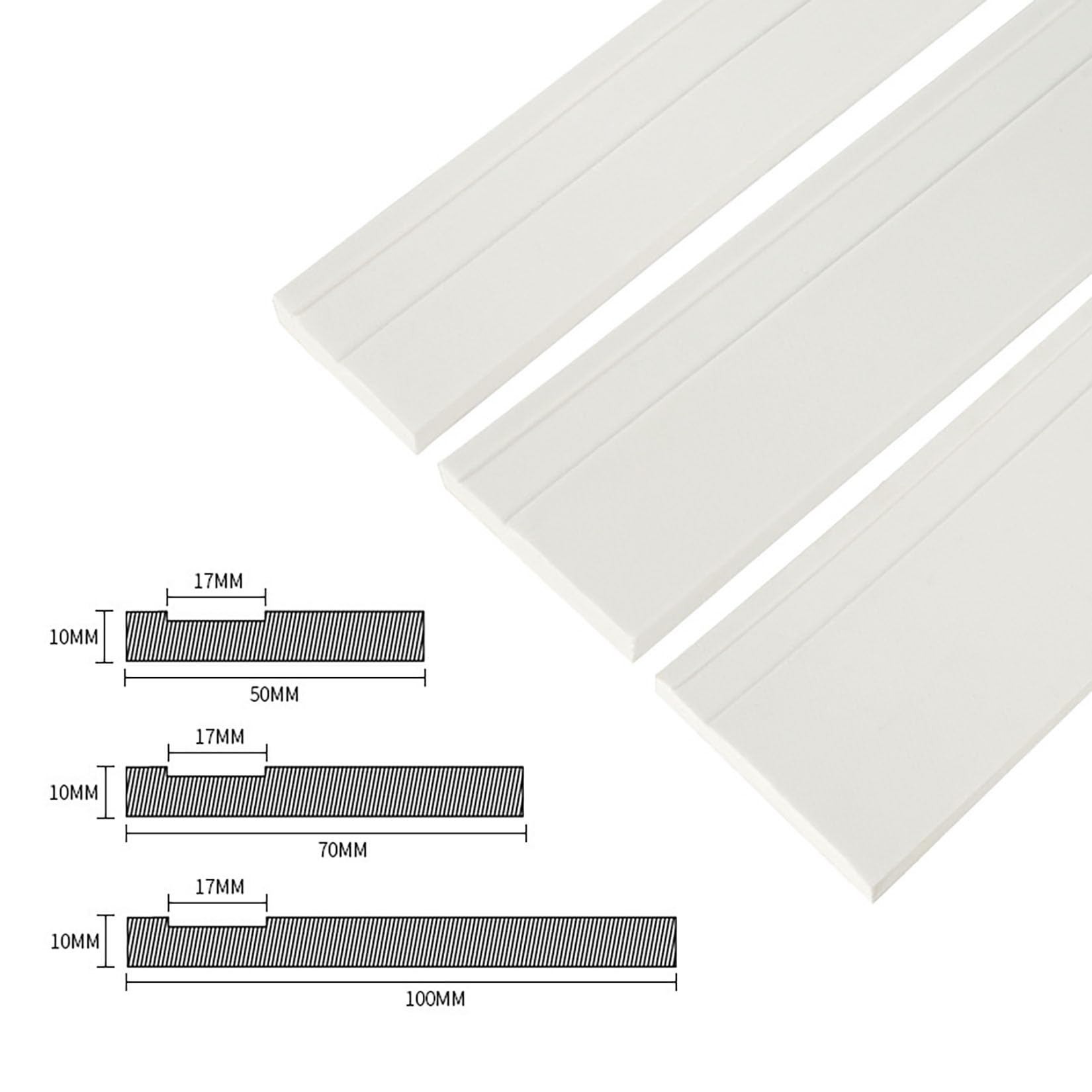 Moldura de zócalo flexible de EVA autoadhesiva, moldura de esquina de pared despegable y pegable, zócalo de espuma impermeable y pintable para decoración del hogar,gabinetes,marcos