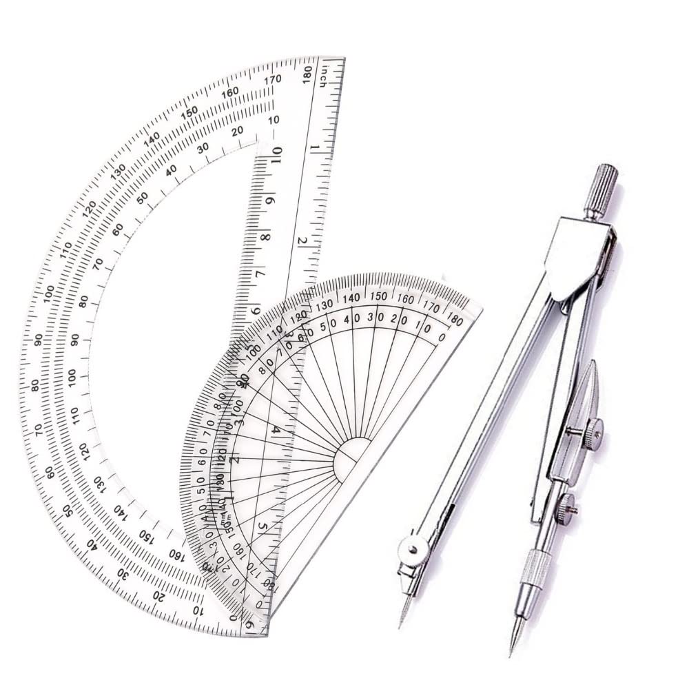 Kreismessgerät-Set, Professioneller Zirkel – Zeichenzirkel Für Schüler, Werkzeuge Für Mathematische Geometrie, Winkelmesser, Winkelmessung, Kreismessgerät-Set