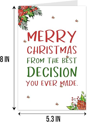 Miniatura 2 de Tarjeta de Navidad romántica para él y ella, divertida tarjeta de Navidad para marido, esposa, novio y novia, regalo de tarjeta de Navidad, Feliz