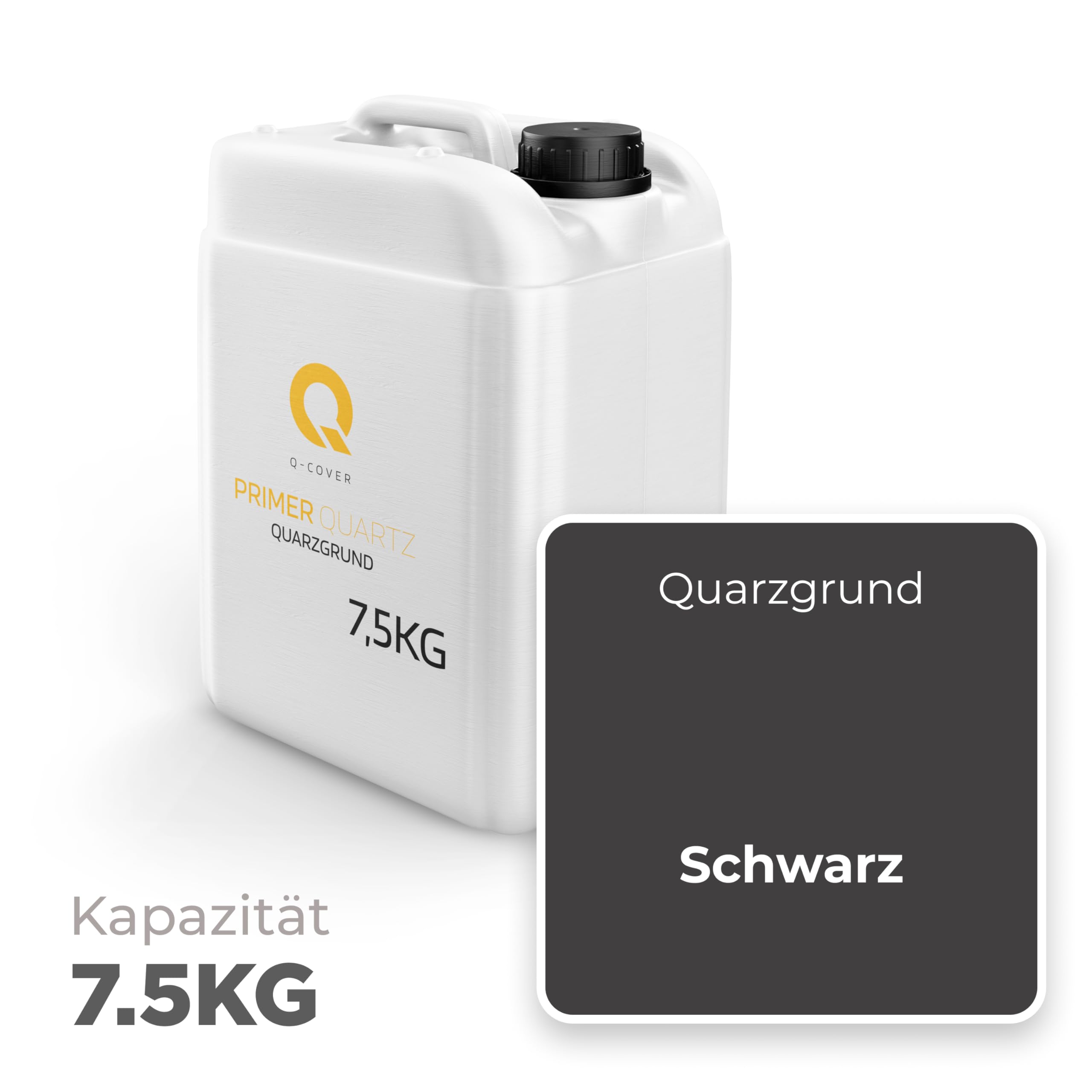Quarzgrund für buntsteinputz 7.5 kg Schwarz M52 acrylatdispersion grundiermittel innen & außen für wände und decken haftgrund grundiermittel grundierung putzgrund ca. 0,3-0,4 kg/m9