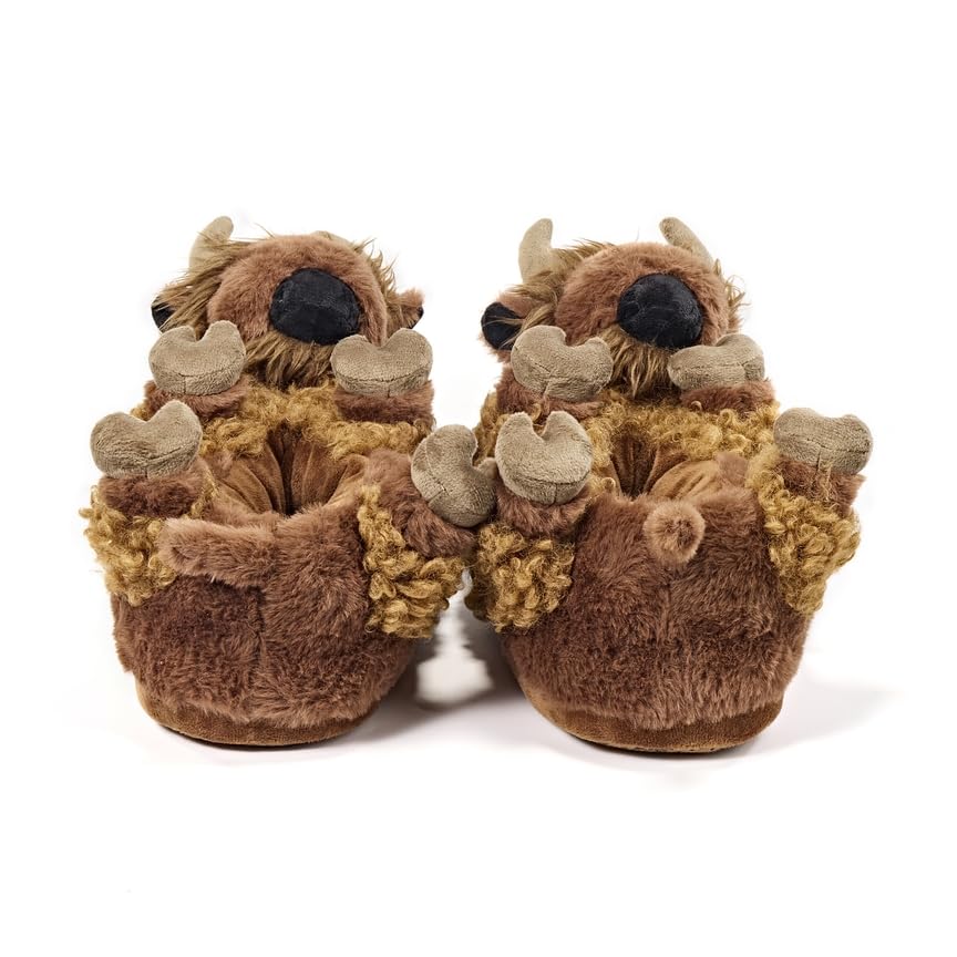 Image of Women's Animal Plush Slippers, Cute Cozy Fuzzy House Shoes Non-Slip Sole