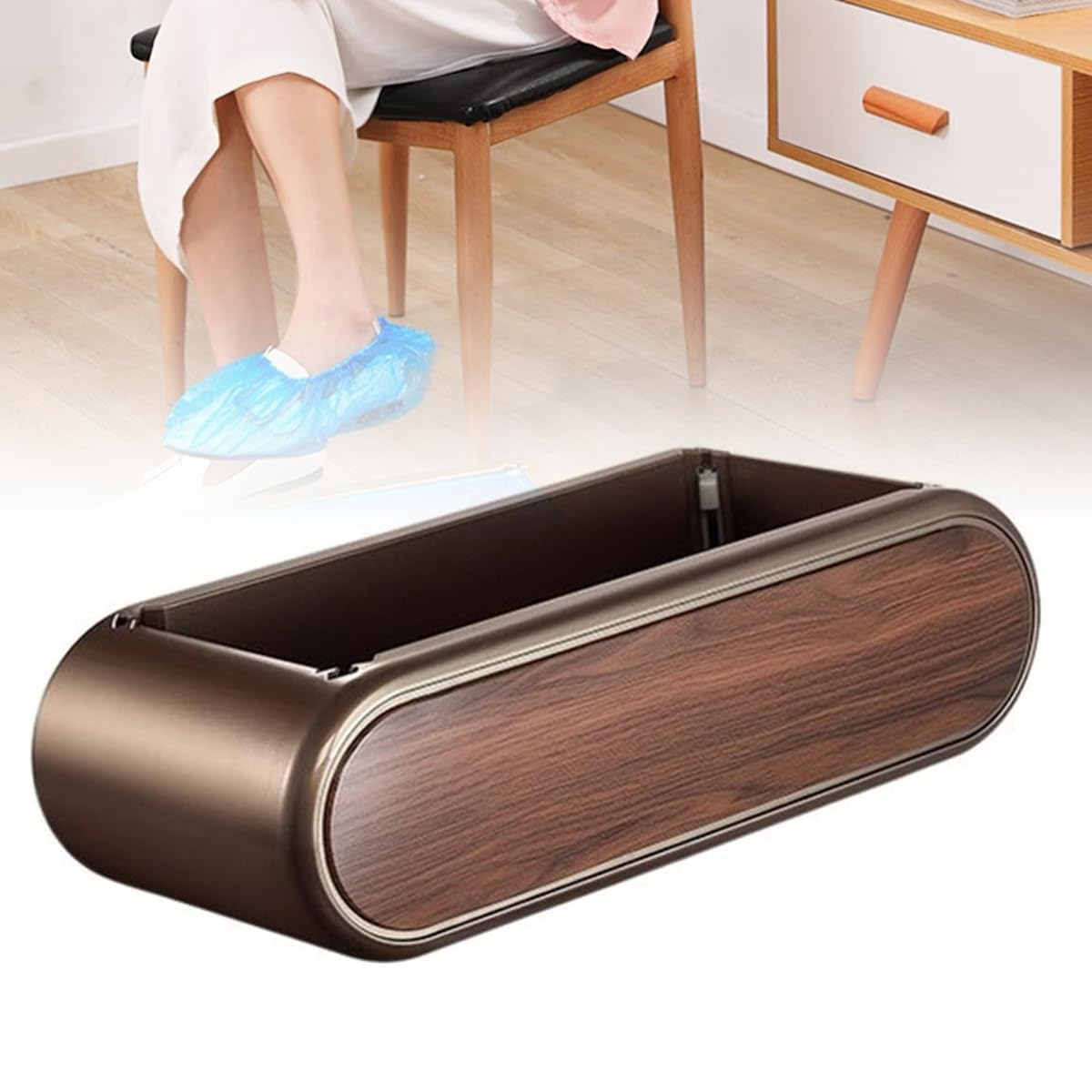 Dispensador Automático De Cubrezapatos Con 100 Cubrezapatos Desechables, Máquina De Cubrezapatos Manos Libres, Caja Portátil De Cubrezapatos Para Salas Limpias Y Visitantes #2