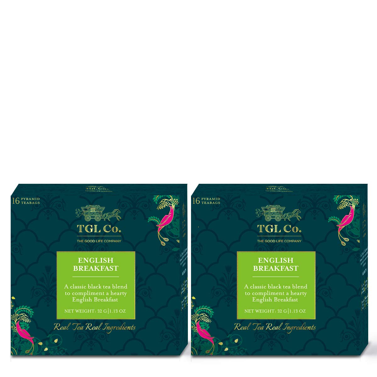 TGL Co. English Breakfast Black Tea Bags/Loose Tea Leaf (16 Tea Bags) Pack of 2 (B07F1GKF2N) Amazon Price History, Amazon Price Tracker