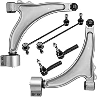 Vista 263 de Detroit Axle - Kit de suspensión delantera RWD para Chrysler 300 Dodge Challenger Charger Magnum, brazos de control superior con barras