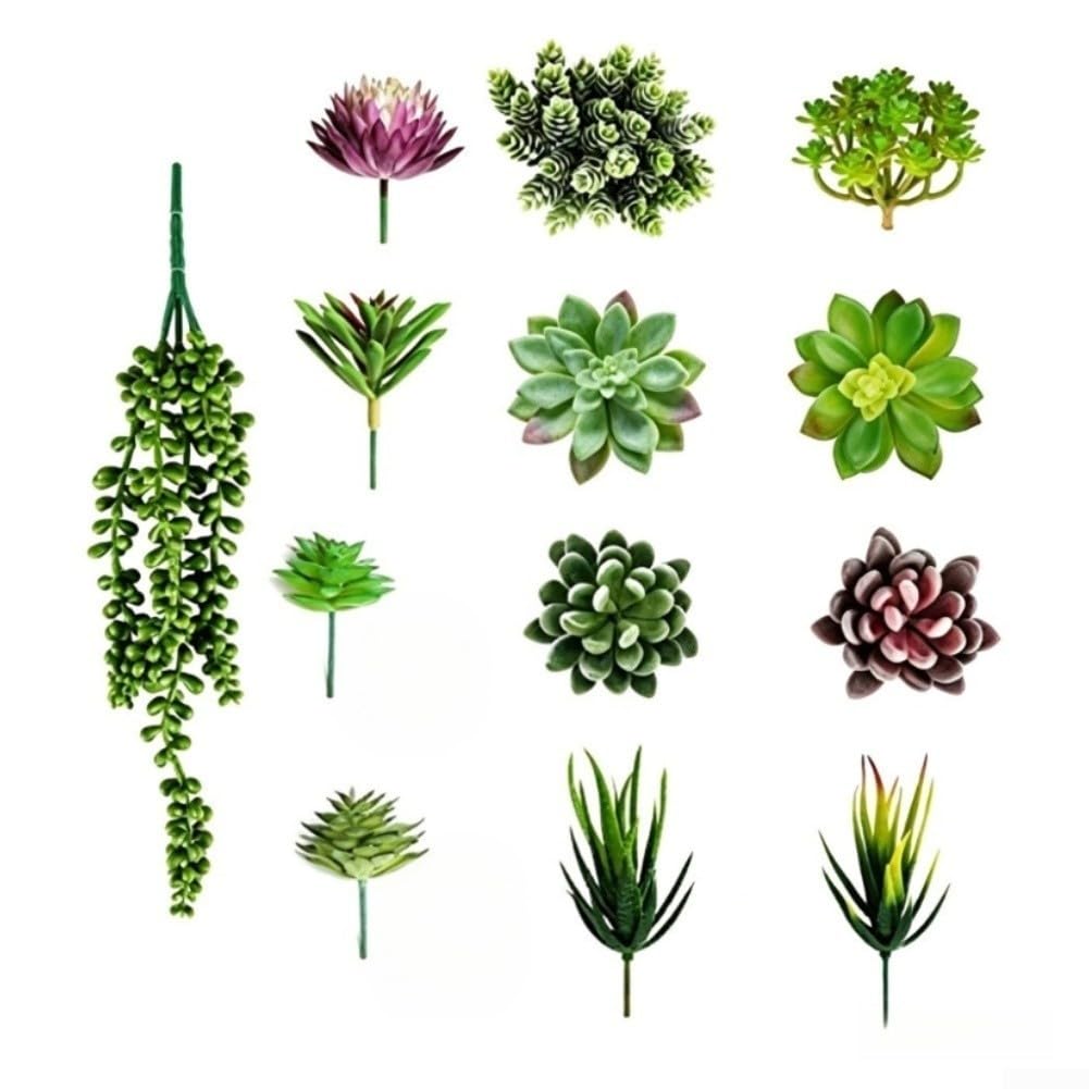 Plantas Artificiales Suculentas 23cm Realistas PVC