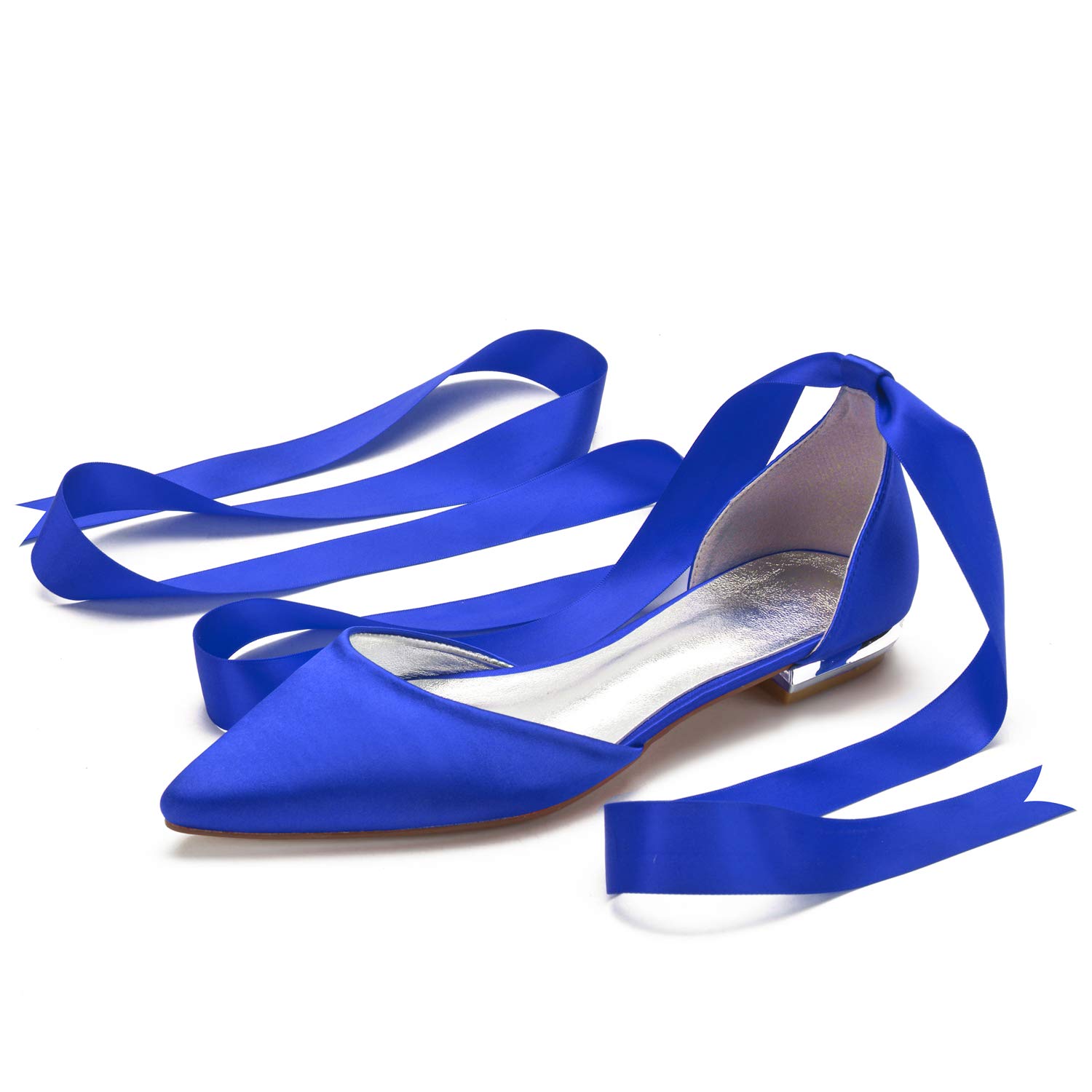 ADMLZQQFlats Shoes Women Satin Wedding Pointed Toe Dress Flat Shoes Comfortable Flats for Women Dressy