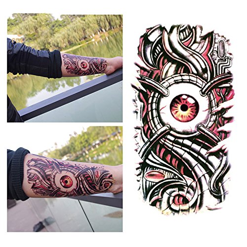 Kotbs 6 Sheets Arm Tattoos, Temporary Tattoos for Men Teens, Lasting Tattoo Stickers for Women, Waterproof Tattoo Art Make Up Fake Tattoos - Thumbnail 5