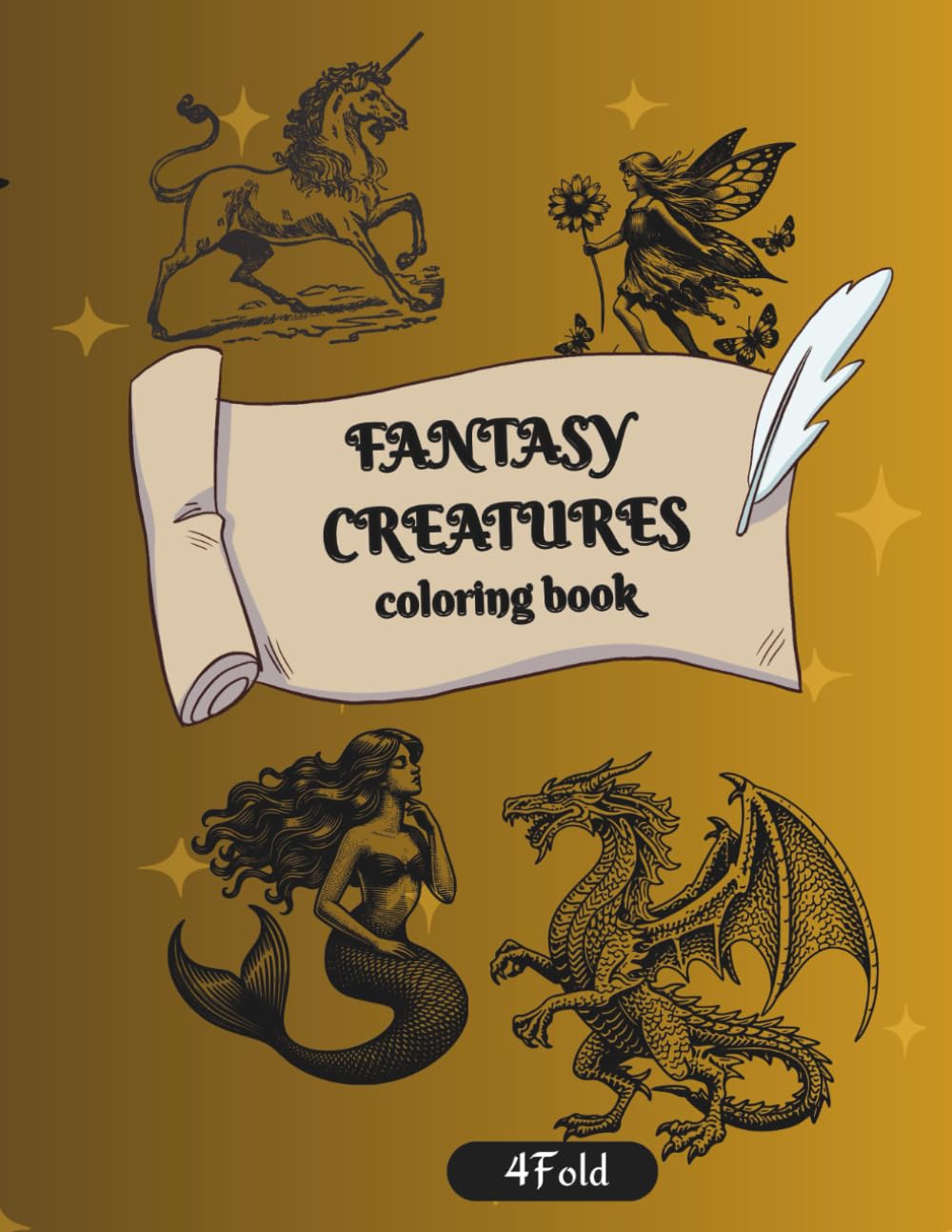 Fantasy Creatures Coloring Book for Adults: Intricate Mythical Beasts, Dragons, and Magical Beings for Relaxation & Creative Escape