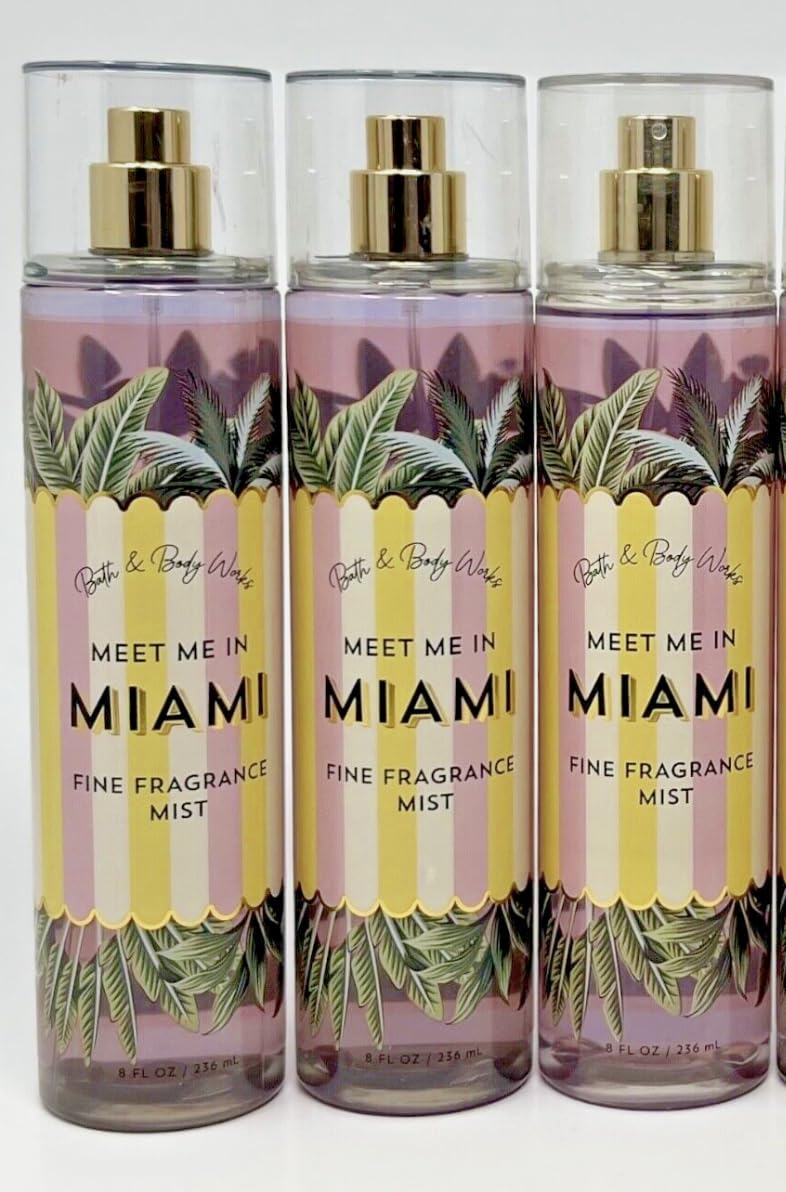 3 MEET ME IN MIAMI Bath & Body Fine Fragrance Spray Mist Splash Fragrance