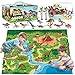 Dinosaurier Spielzeug Set, Figur Dinosaurier mit Aktivität Spielmatten und Bäume, Einschließlich T-Rex,Triceratops,Pterosauria, Jurassic World Dinosaurier Spielzeug Groß für Kinder
