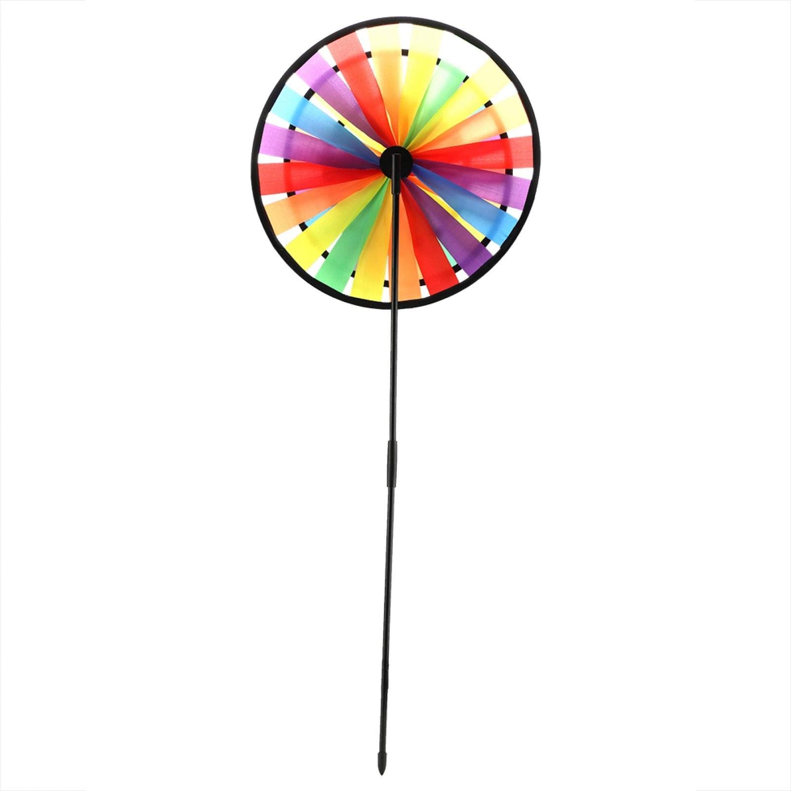 Demeras Molino de Viento de Triple Rueda Molinillo de Viento Molinete Molino de Viento para niños de Viento para Fiesta de jardín Decoración al Aire