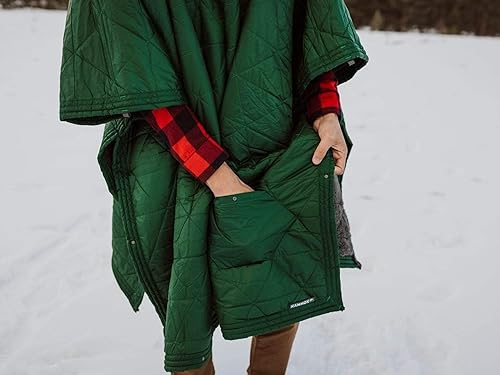 Miniatura 4 de KAMMOK Manta de montaña  Forro polar ultra afelpado, resistente al agua, portátil, duradera, para interiores y exteriores (84 x 50 pulgadas), color