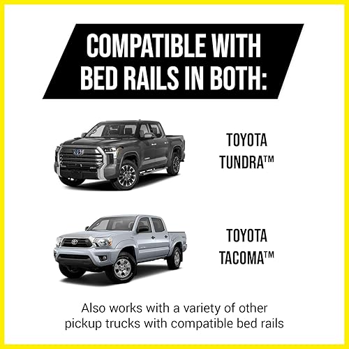 Miniatura 3 de Mission Automotive Tuercas con ranura en T, herrajes de óxido negro y amarres de ranura en T, compatibles con rieles de cama Toyota Tundra y Toyota