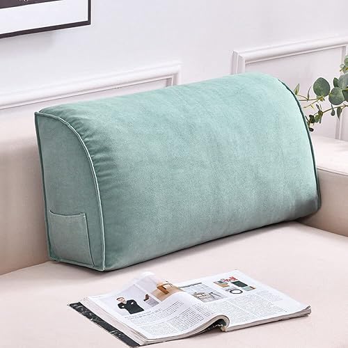 UEncounter Almohadas de cuña para cabecero, almohada de lectura, almohada de respaldo para sofá, cojín de cintura para uso diario (azul lago, 23.62 UEncounter Almohadas de cuña para cabecero, almohada de lectura, almohada de respaldo para sofá, cojín de cintura para uso diario (azul lago, 23.62