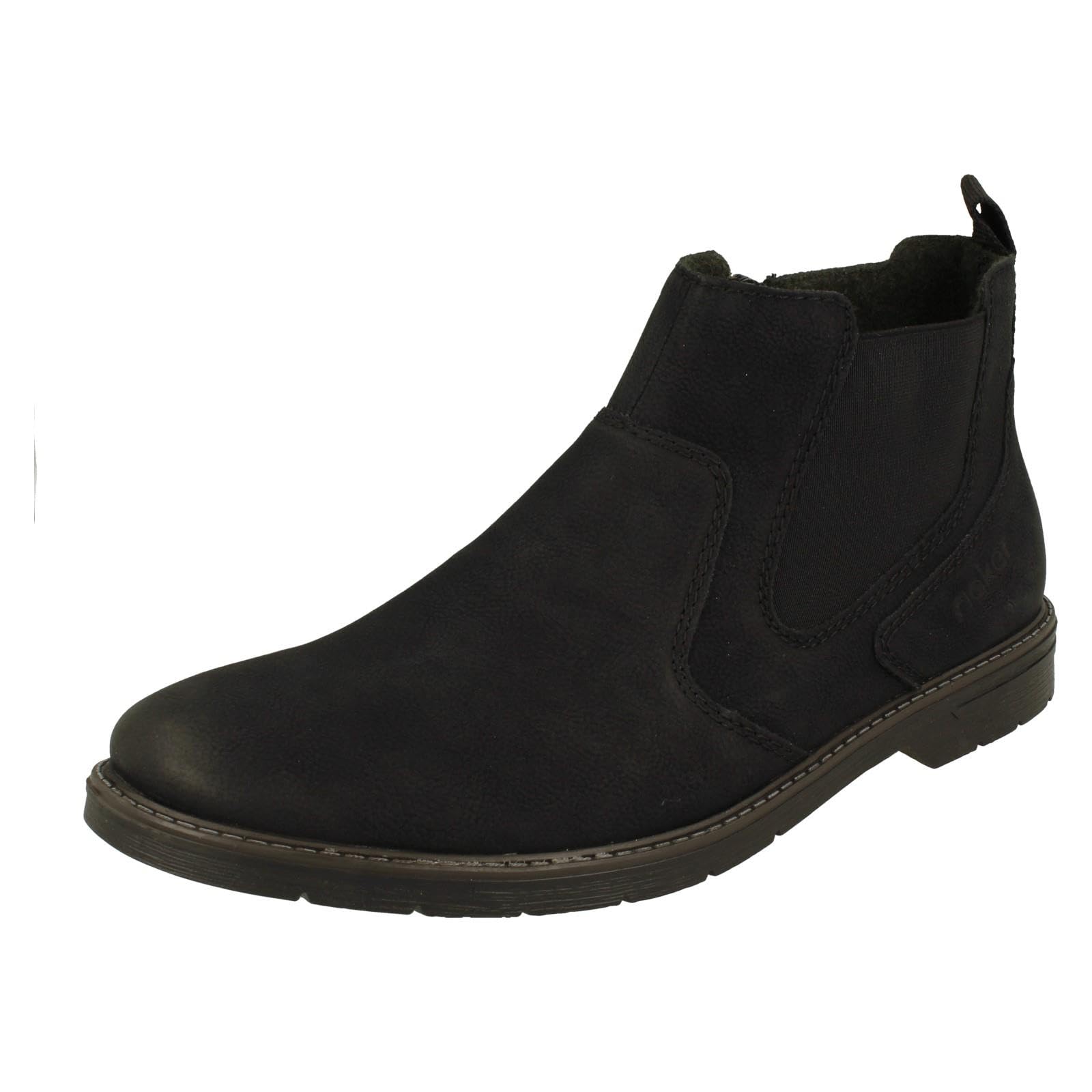Rieker Mens Casual Ankle Boot 13092 - Black Synthetic - UK Size 9.5 - EU Size 44 - US Size 10.5