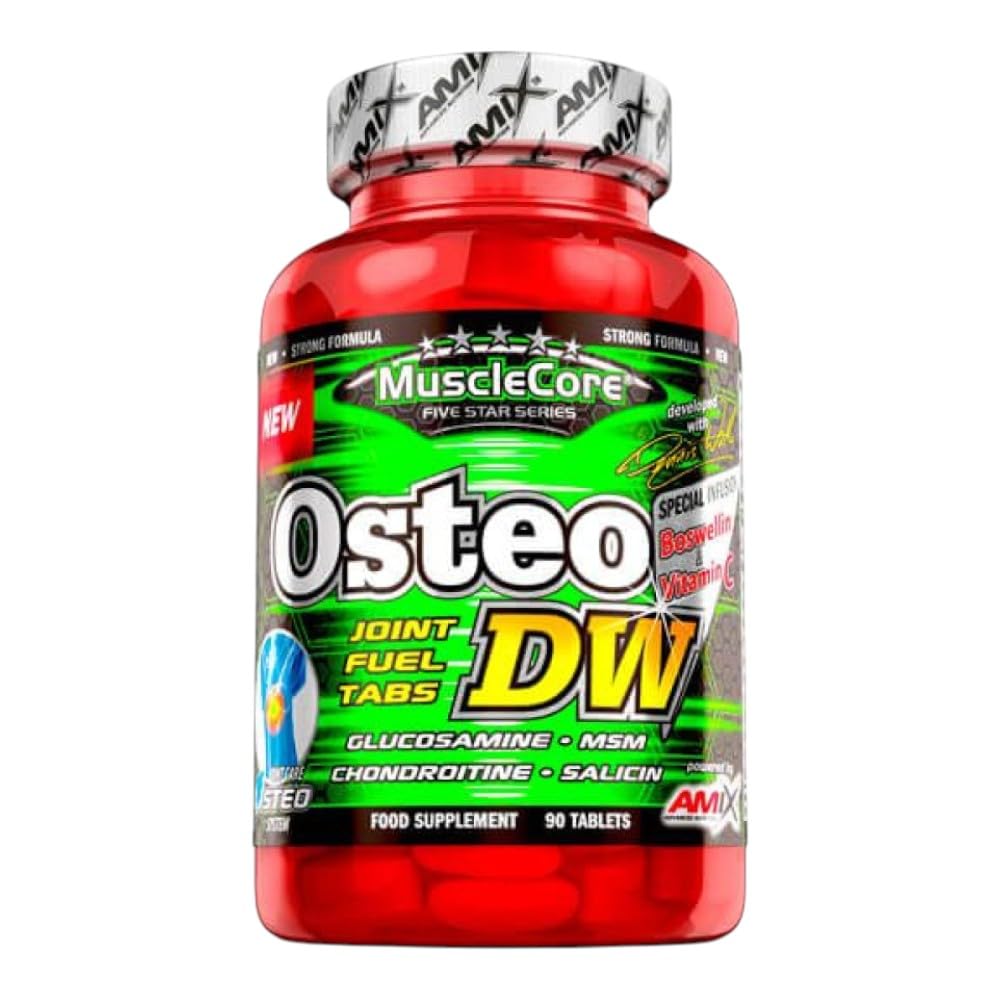Amix - Suplemento Vitamínico - Osteo Dennis Wolf en 90 tabletas - Contribuye en el Alivio de Dolores Articulares - Mejora la Recuperación de las Articulaciones y Estimula la Producción de Colágeno