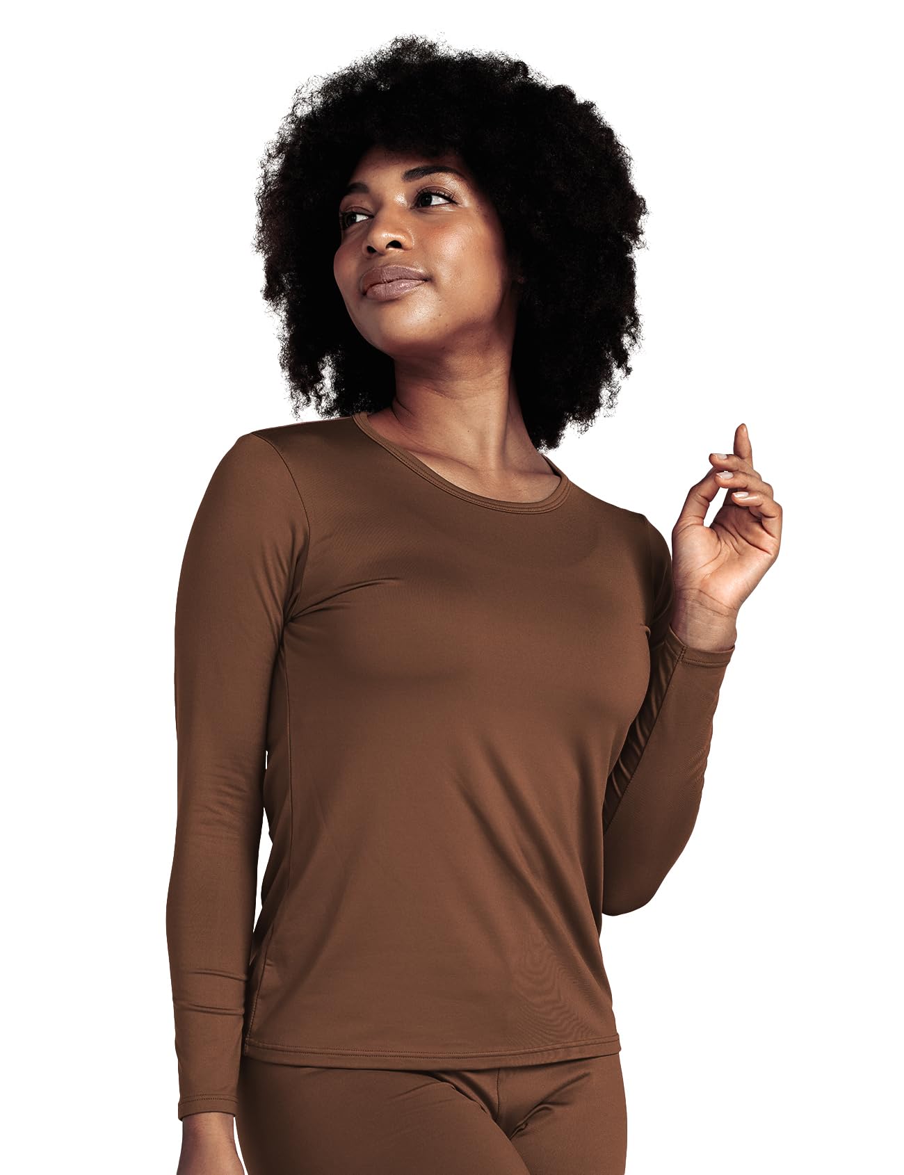 LAPASA Pacco da 2 o 1 Maglia Termica Donna Manica Lunga Fodera in Micro Pile - Pigiama Abbigliamento Intimo Canottiera Calda Elegante Elastica Traspirante Sportiva L15/L39/L42