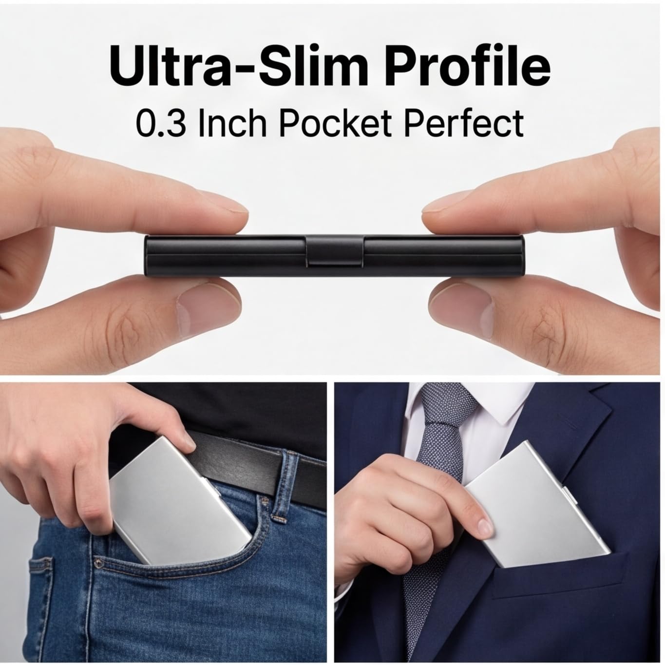 2 Pcs Metal Container for Zyn Ultra-Slim 0.3In Aluminum Metal Can for Zyn Caffeine Pouches ContainerAll-White Pouch Case Portable Pocket Holder for Men Women Case Only product thumbnail 5