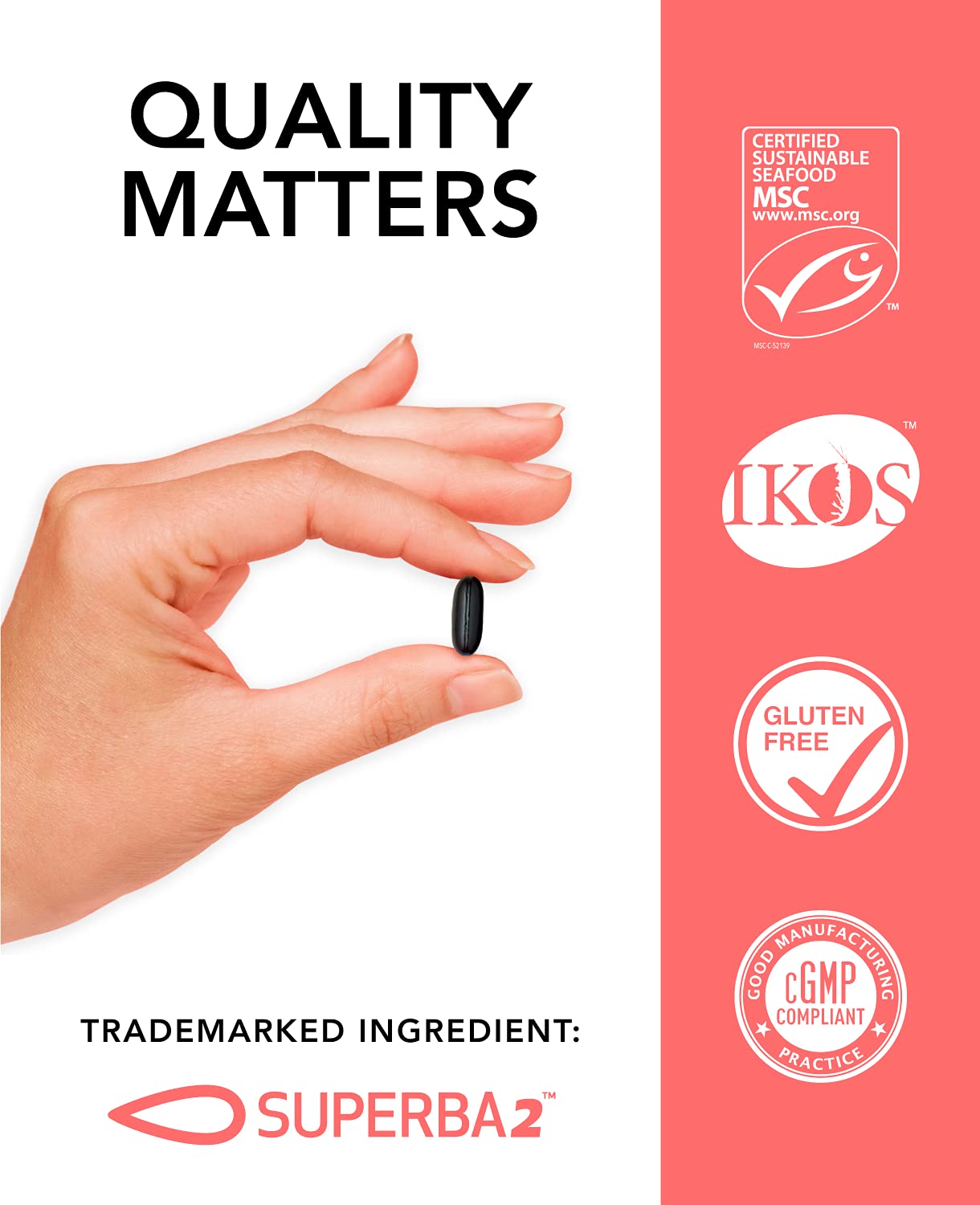 Antarctic Krill Oil 1000mg (Double Strength) with Omega3s EPA & DHA