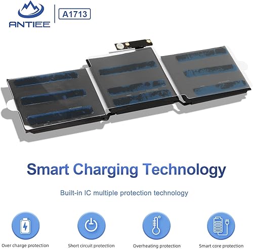 Miniatura 4 de Reemplazo de batería A1708, batería A1713 para MacBook Pro de 13 pulgadas A1708 [finales de 2016, mediados de 2017] EMC 2978 3164 MPXQ2LL MLL42LL