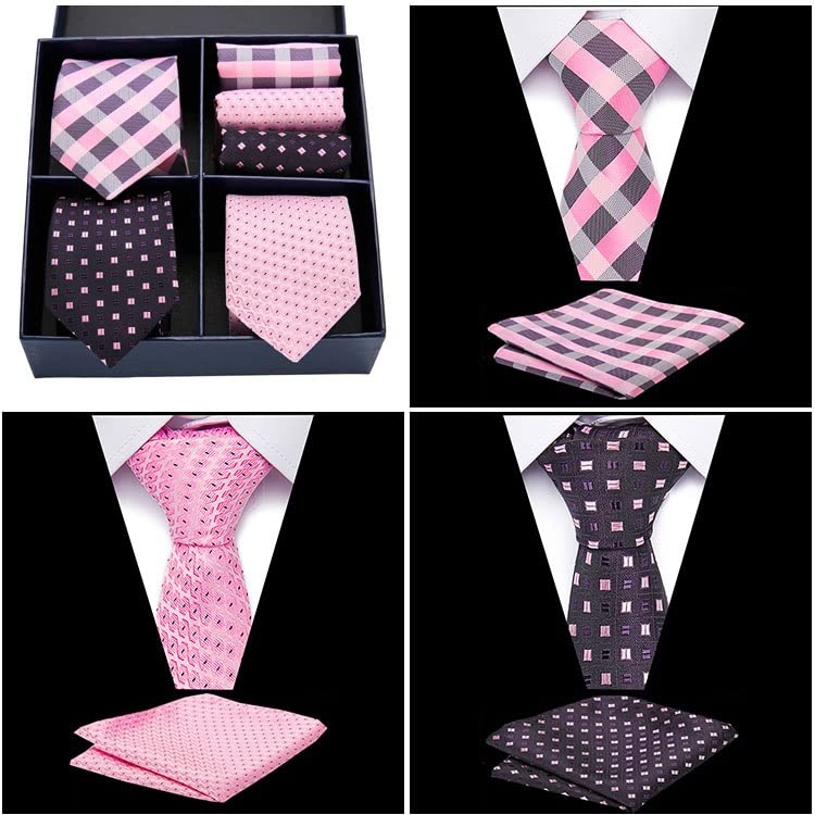 Set de corbatas clásicas de seda para hombre en caja regalo miniatura 3