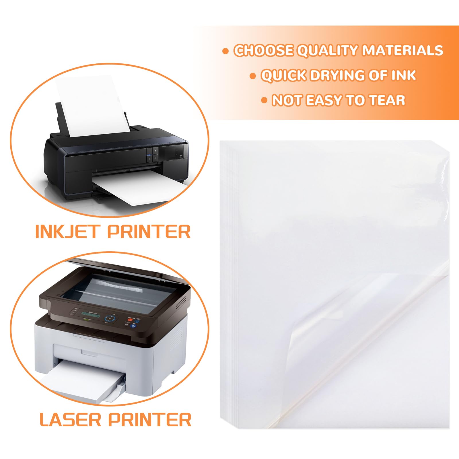 SOETDERT 20 Feuilles Vinyle Imprimable Papier Autocollant SOETDERT 20 Feuilles Vinyle Imprimable Papier Autocollant