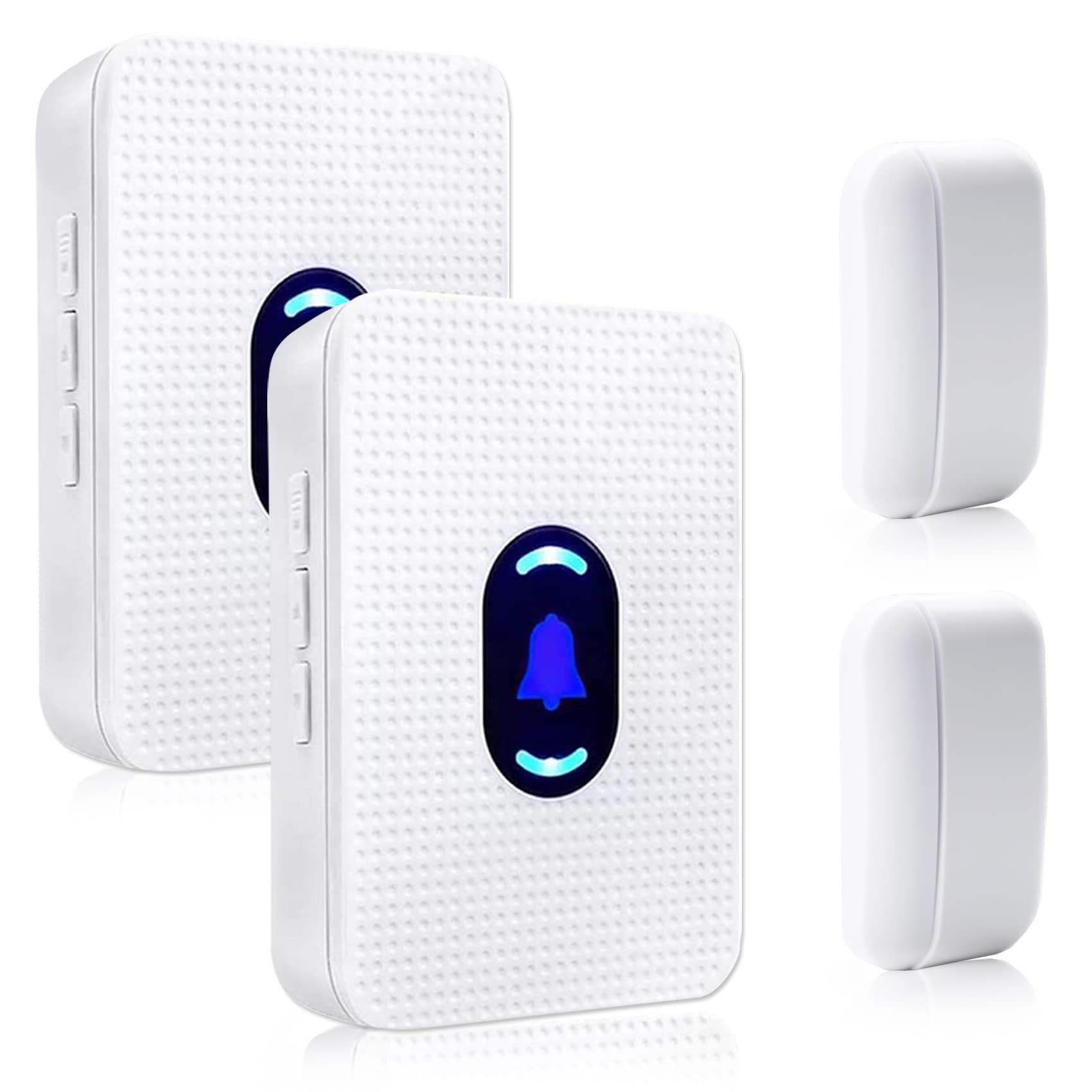 DaytechWireless Door Chime, Door Dinger for Business Entry/Store/Home/Office, Door Alarms When Opened with 800 Ft Range,55 Chimes 5 Adjustable Volume 2 Sensors + 2 Receivers