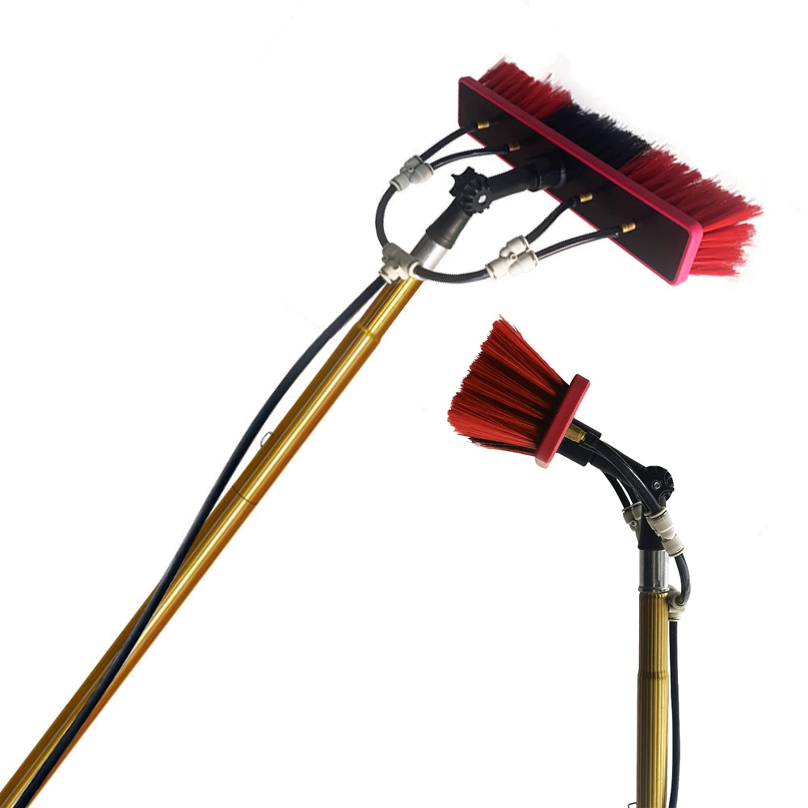 Kit Lavavetri, Spazzola Telescopica per Asta Alimentata con Acqua/Tubo, Lavaggio per Caravan-18FT(5.4M)