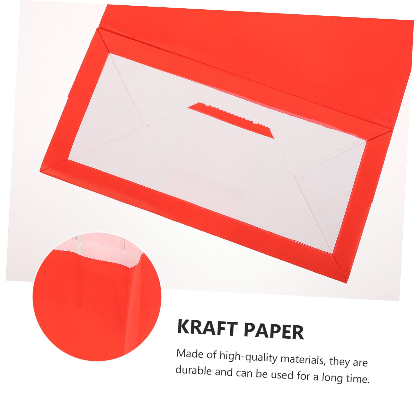 Beaupretty 75 Pièces En Papier Kraft Rouge Sachets De Bonbons En Papier Kraft Sacs De Collation De Sacs En Fourre-tout En De Noël à Emporter Rouges