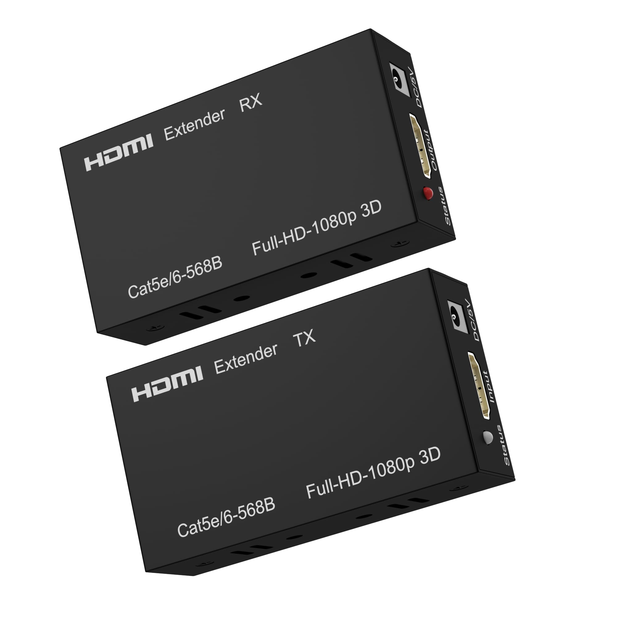 HDMI Extender Over Cat5e/Cat6/Cat7, 60m (196ft) 1080p Full HD Repeater Balun Kit, HDMI Over Ethernet Supports 3D, HDCP, EDID, Plug & Play, Transmitter Receiver for TV, Projector, Gaming, Home Theater-image-33