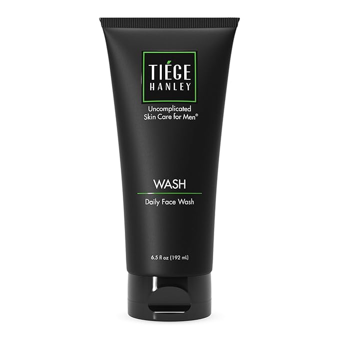 Tiege Hanley Daily Mens Face Wash - Gentle Fragrance-Free Facial Cleanser for Men Gently Removes Dirt, Grime & Excess Oil - Cleansing Facewash for Dry or Sensitive Skin - Skin Care for Men, 6.5 Ounces