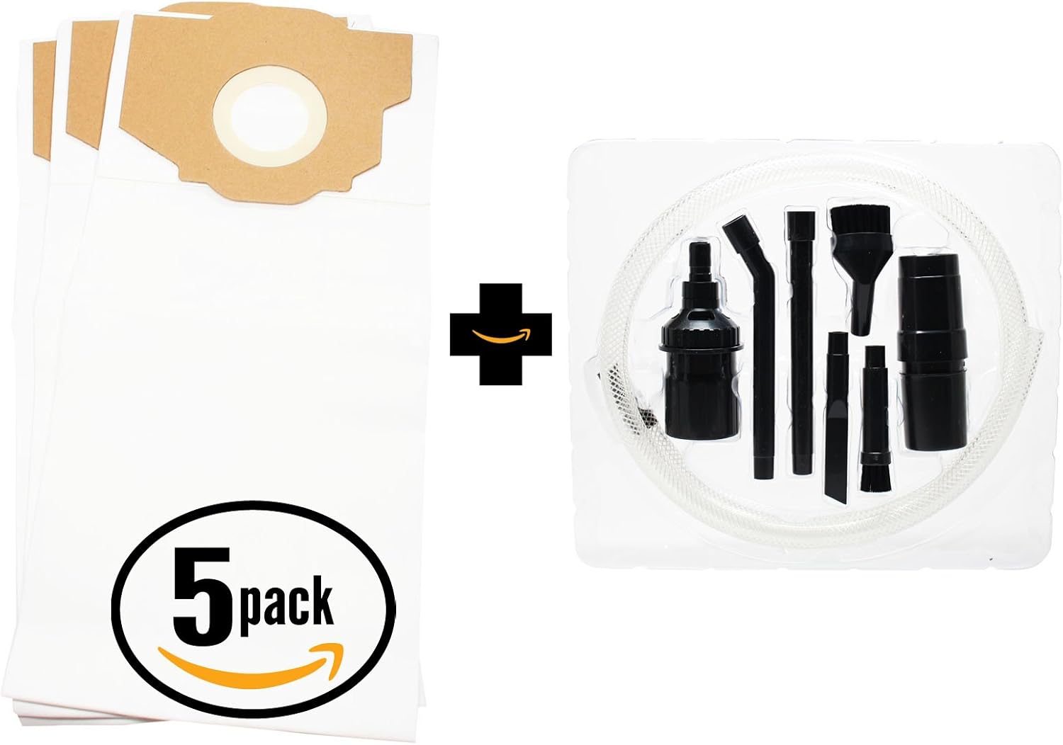 15 Replacement RR Vacuum Bag 61115B with 1 Micro Vacuum Attachment Kit for Eureka - Compatible with Eureka 4800 series, Eureka 4870MZ, Eureka Boss SmartVac 4870MZ, Eureka Style RR, Eureka 61115, Eureka 61115A, Eureka 4870DT, Eureka 4870GZ, Eureka 4874AT, Eureka 4875A, Eureka 4885BT, Eureka 4870F, Eureka 4870G, Eureka 4874B, Eureka 61115B