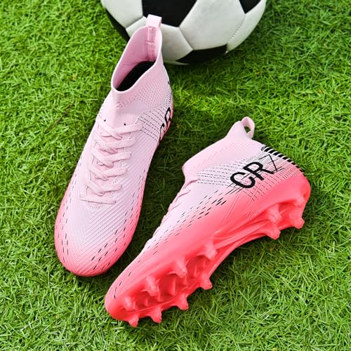 Image of Soccer Cleats for Mens Womens Indoor Turf Soccer Shoes Youth AG TF Training Football Boots Unisex