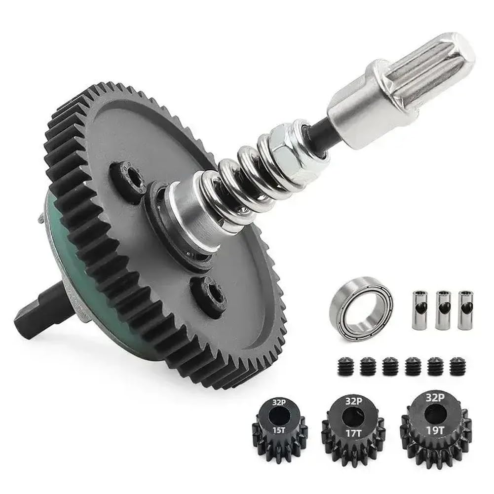 COMODO Steel Metal Gear Set 54T 15T 17T 19T avec décélération Shaft pour RC 1/10 4x4 Crawler Drivetrain Remplacement