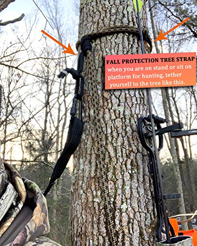 Huntury Lineman\'s Rope, Lineman Belt, Tree Climbing Harness, Quick, Easy and Quiet to Use for Climbing Stand, Hanging Deer Stand, Fall Protection from Treestand, 10Feet - Thumbnail 4