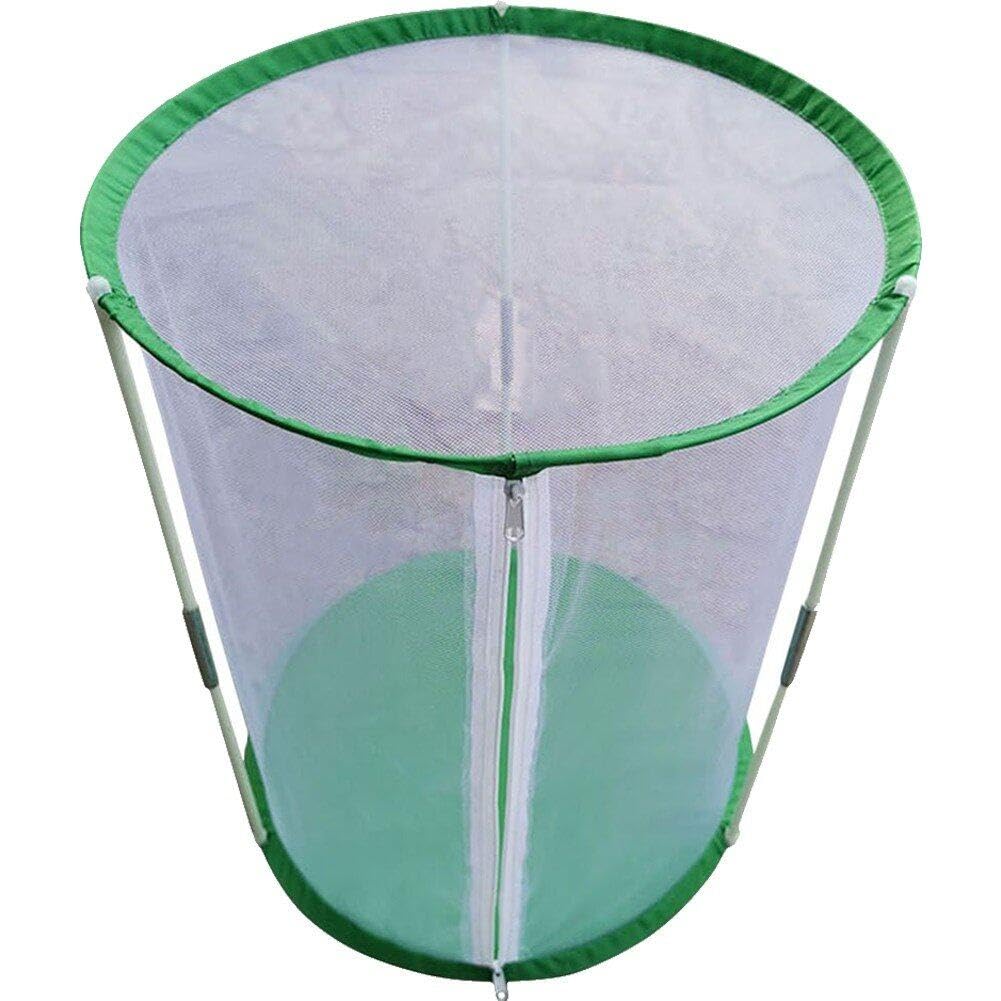 Sanfly Green Insect Butterfly Habitat Collapsible Insect Net Butterfly House Cylindrical Butterfly Habitat Cage Garden Kit For Kids 30 * 40Cm