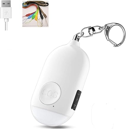 Amazon 防犯ブザー 防犯アラーム Ledライト付き防犯ブザー Usb充電式 大音量130db ベルアラーム 子ども 大人老人 男の子 女の子に適応 日本語取扱説明書 ネックストラップ付 ホワイト Yomuran 防犯ブザー アラーム 通販