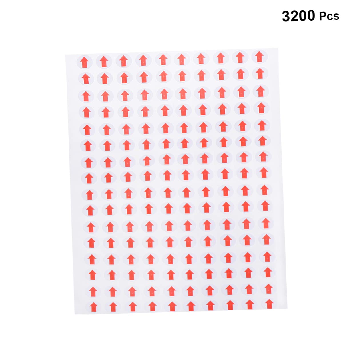Mikikit 3200Pièces Étiquettes Adhésives Rouges Stickers Ronds de Amovibles Autocollants Colorés pour Atelier Usine et Bureau