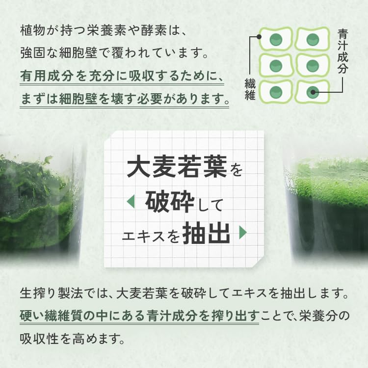Amazon | 【生搾り製法の青汁 酵素が活きてとれる】クリアな青汁 国産
